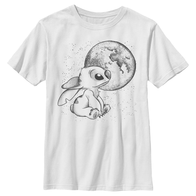 Boy's Lilo & Stitch Moon Sketch Stitch T-Shirt