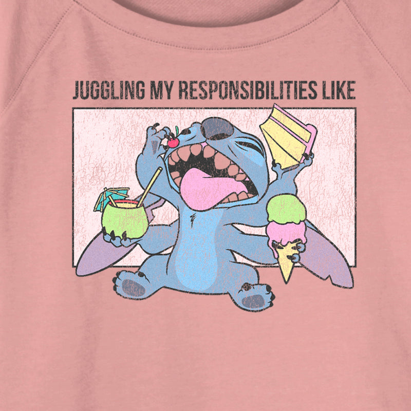 Junior's Lilo & Stitch Juggling my Responsibilities Like Sweatshirt