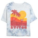 Junior's Lilo & Stitch Colorblock Sunset Stitch T-Shirt