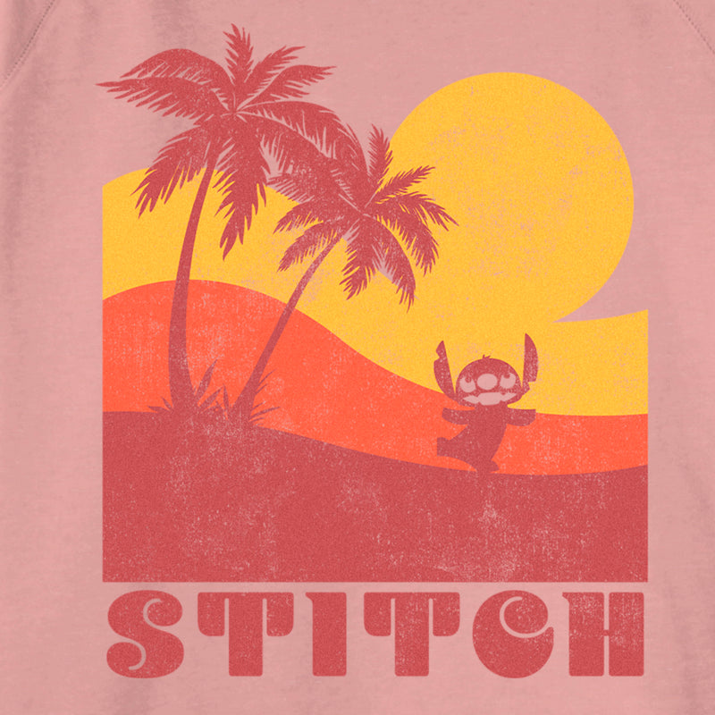 Junior's Lilo & Stitch Colorblock Sunset Stitch Sweatshirt