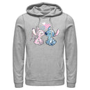 Men's Lilo & Stitch With Angel Couple Pull Over Hoodie