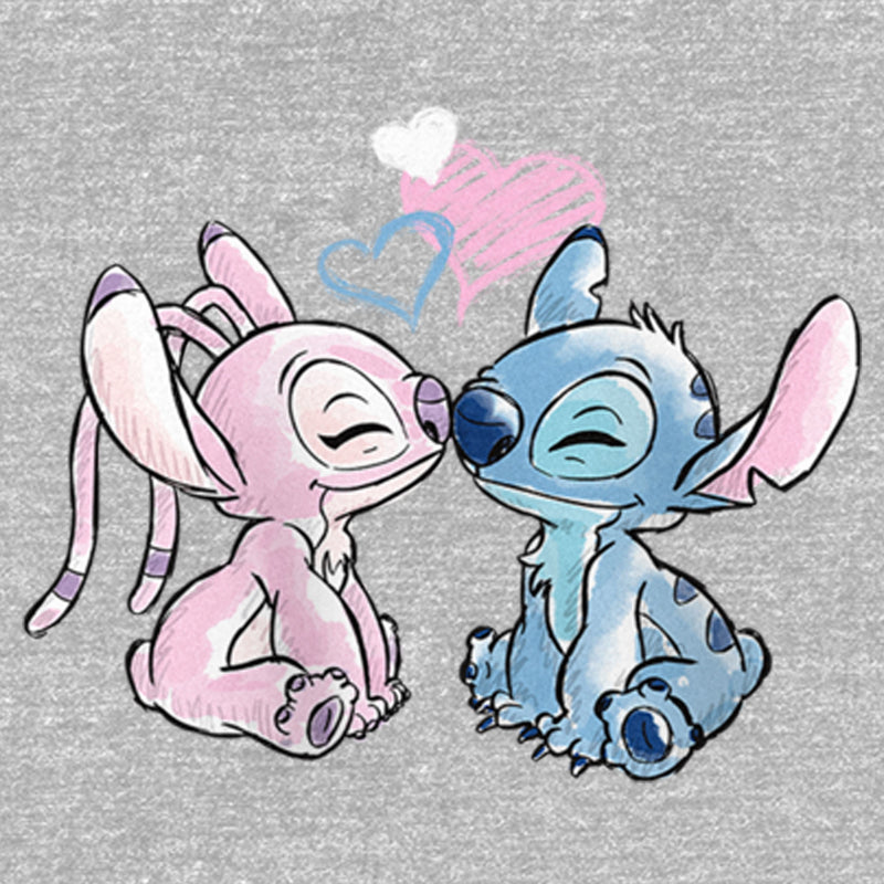 Girl's Lilo & Stitch With Angel Couple T-Shirt