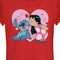 Junior's Lilo & Stitch Kisses T-Shirt