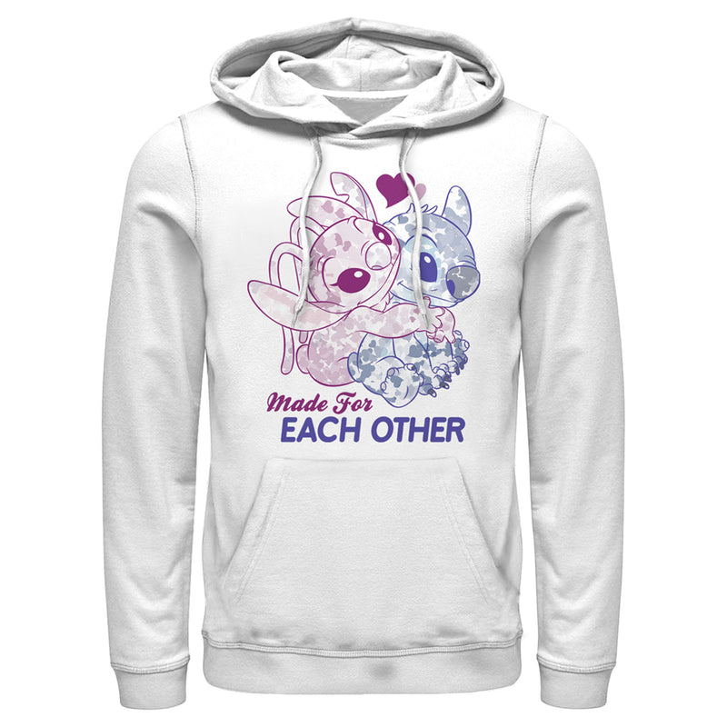 Men's Lilo & Stitch Made for Each Other Pull Over Hoodie