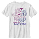 Boy's Lilo & Stitch Valentine's Day Made For Each Other T-Shirt