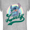 Junior's Lilo & Stitch Distressed Lucky Wink T-Shirt