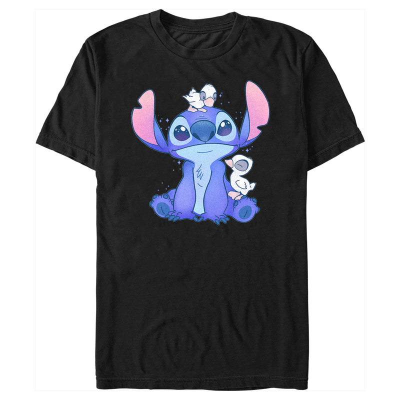 Men's Lilo & Stitch Hanging with Ducks T-Shirt