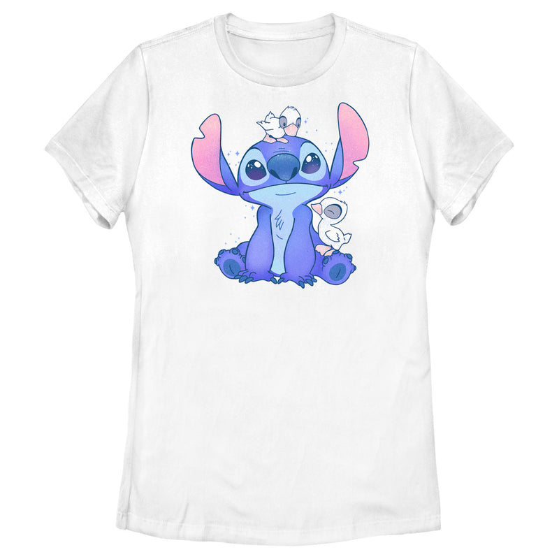 Women's Lilo & Stitch Hanging with Ducks T-Shirt