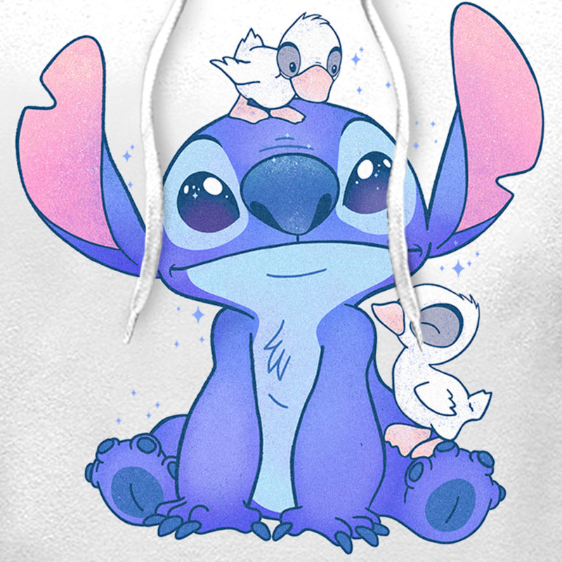 Men's Lilo & Stitch Hanging with Ducks Pull Over Hoodie