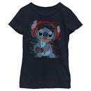 Girl's Lilo & Stitch Red and Blue Gamer T-Shirt