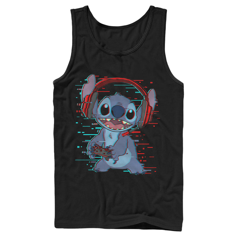 Men's Lilo & Stitch Red and Blue Gamer Tank Top