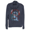 Junior's Lilo & Stitch Red and Blue Gamer Cowl Neck Sweatshirt