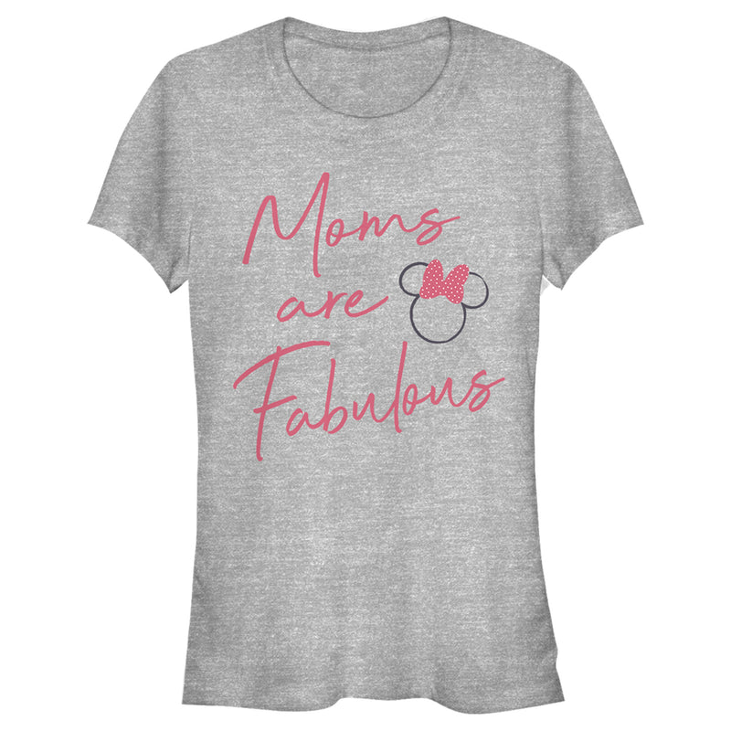 Junior's Mickey & Friends Mother's Day Minnie Pink Logo T-Shirt