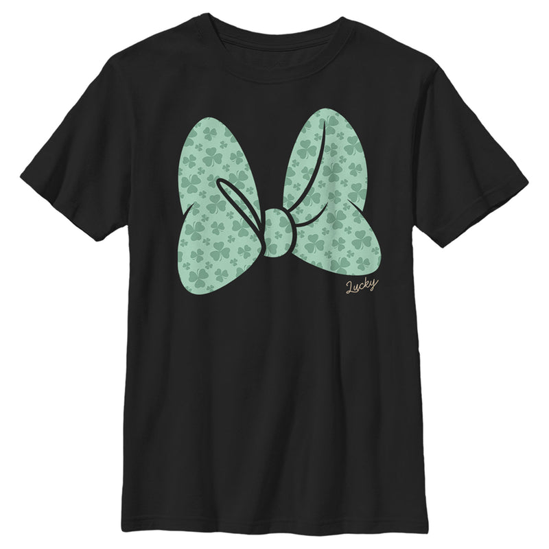 Boy's Mickey & Friends Bow Tie With Clovers T-Shirt