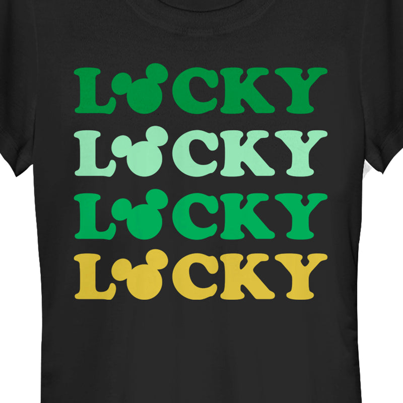 Junior's Mickey & Friends Lucky Stack T-Shirt