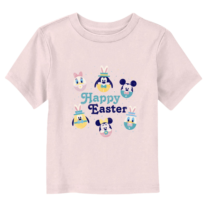 Toddler's Mickey & Friends Distressed Egg Characters T-Shirt