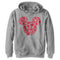 Boy's Mickey & Friends Mickey Mouse Logo Filled With Hearts Pull Over Hoodie