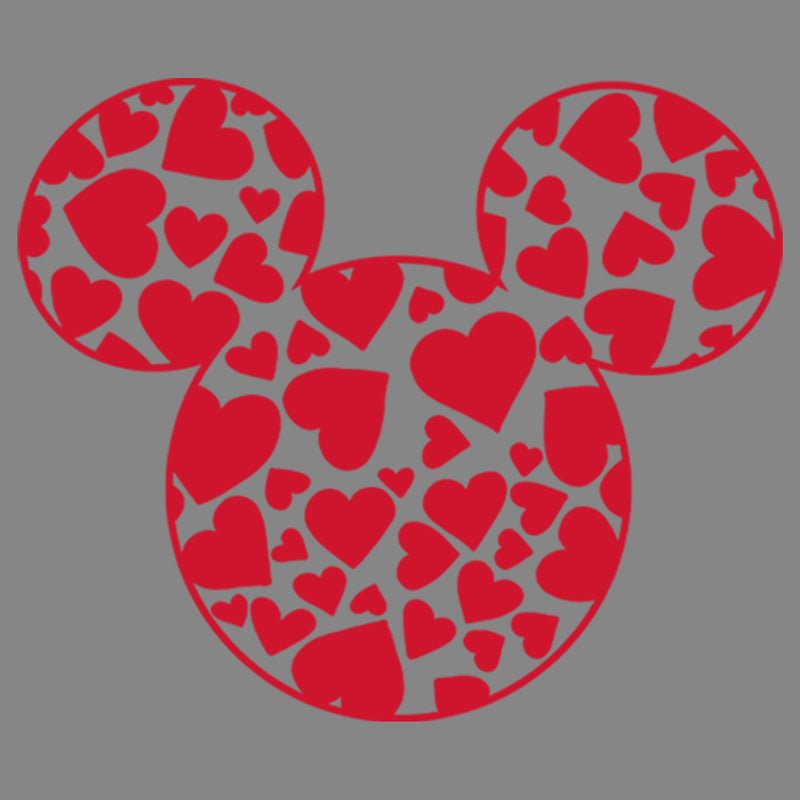 Boy's Mickey & Friends Mickey Mouse Logo Filled With Hearts Performance Tee