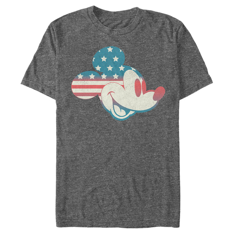 Men's Mickey & Friends Fourth of July Mickey Mouse Face T-Shirt