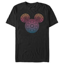 Men's Mickey & Friends Colorful Mandala Mickey Mouse Logo T-Shirt