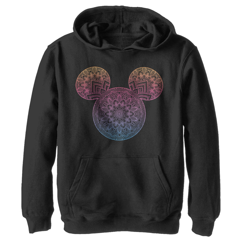 Boy's Mickey & Friends Mickey Mouse Mandala Silhouette Pull Over Hoodie