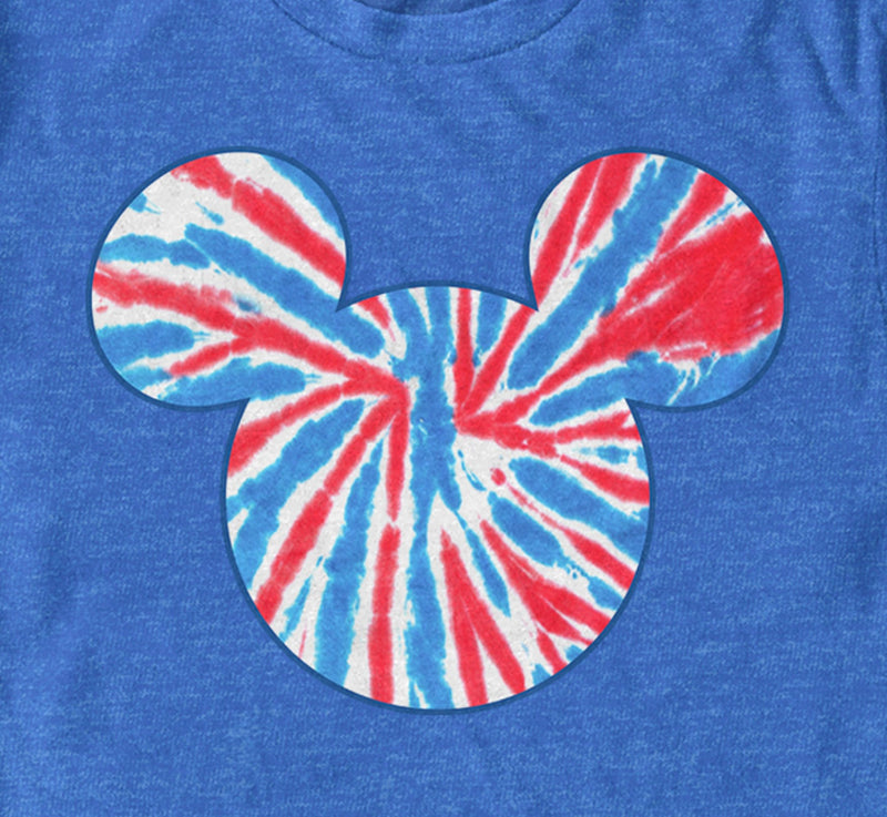 Men's Mickey & Friends Fourth of July Tie-Dye Mickey Logo T-Shirt