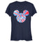 Junior's Mickey & Friends Fourth of July Tie-Dye Mickey Logo T-Shirt