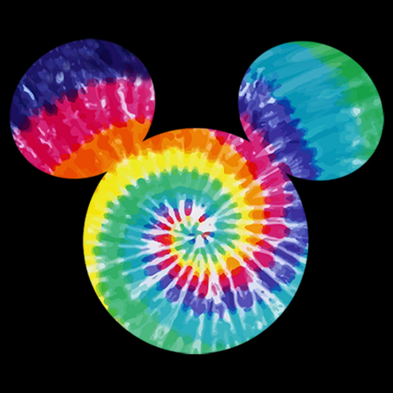 Men's Mickey & Friends Rainbow Tie-Dye Mickey Mouse Logo Pull Over Hoodie