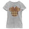 Girl's Mickey & Friends Plaid Minnie Mouse Logo T-Shirt