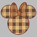 Girl's Mickey & Friends Plaid Minnie Mouse Logo T-Shirt