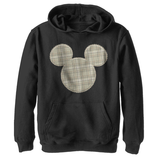 Boy s Mickey Friends Mickey Mouse Plaid Silhouette Pull Over Hoodie Fifth Sun