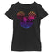 Girl's Mickey & Friends Mickey Mouse Neon Palm Trees Silhouette T-Shirt