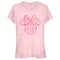 Junior's Mickey & Friends Mickey and Friends Minnie Heart Silhouette T-Shirt