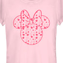 Junior's Mickey & Friends Mickey and Friends Minnie Heart Silhouette T-Shirt