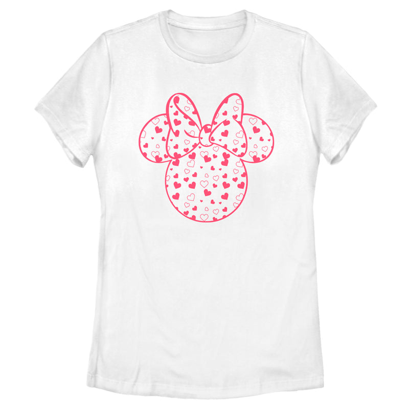 Women's Mickey & Friends Mickey and Friends Minnie Heart Silhouette T-Shirt