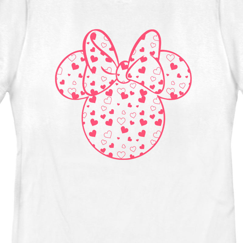 Women's Mickey & Friends Mickey and Friends Minnie Heart Silhouette T-Shirt