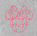 Men's Mickey & Friends Mickey and Friends Minnie Heart Silhouette T-Shirt