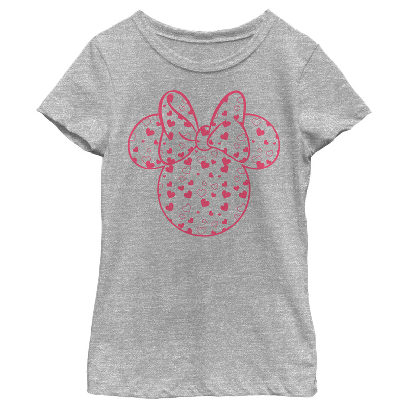 Girl's Mickey & Friends Mickey and Friends Minnie Heart Silhouette T-Shirt