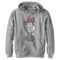 Boy's Mickey & Friends Distressed Sitting Minnie Pull Over Hoodie