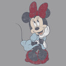 Boy's Mickey & Friends Distressed Sitting Minnie Pull Over Hoodie