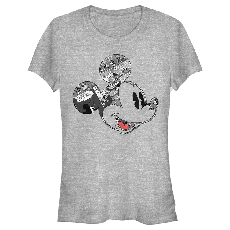 Junior's Mickey & Friends Comic book Mickey Mouse Face T-Shirt