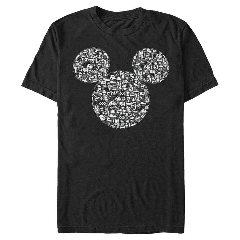 Men's Mickey & Friends Filled With Faces T-Shirt