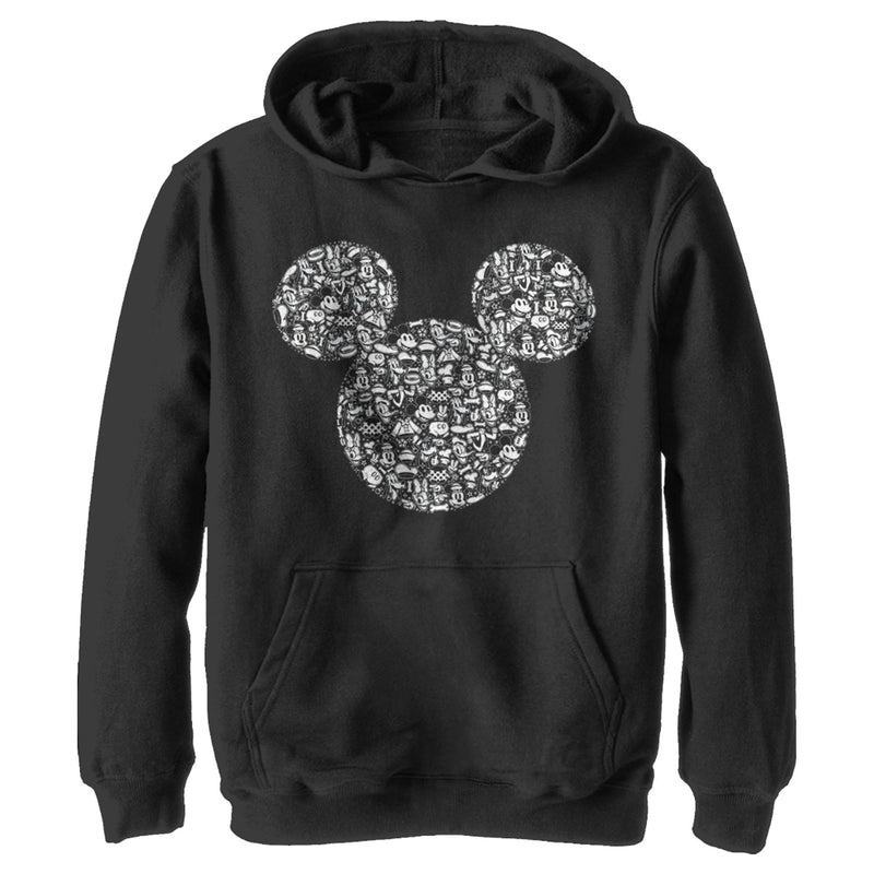 Boy's Mickey & Friends Mickey Mouse Icons Silhouettes Pull Over Hoodie