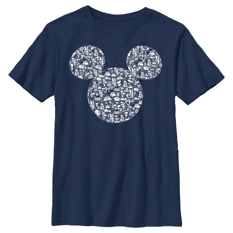 Boy's Mickey & Friends Filled With Faces T-Shirt