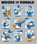 Junior's Mickey & Friends Moods of Donald Duck T-Shirt