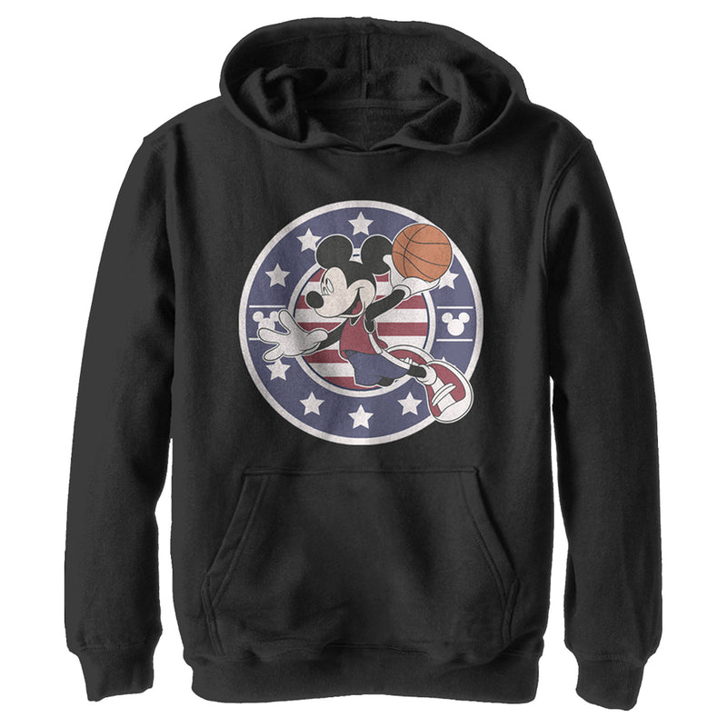 Boy's Mickey & Friends Mickey Mouse Basketball Dunk Pull Over Hoodie