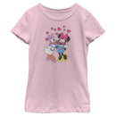 Girl's Mickey & Friends Minnie Mouse and Daisy Duck Hearts T-Shirt