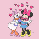 Girl's Mickey & Friends Minnie Mouse and Daisy Duck Hearts T-Shirt