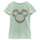 Girl's Mickey & Friends Mickey Mouse Rainbow Silhouette T-Shirt