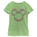 Girl's Mickey & Friends Mickey Mouse Rainbow Silhouette T-Shirt
